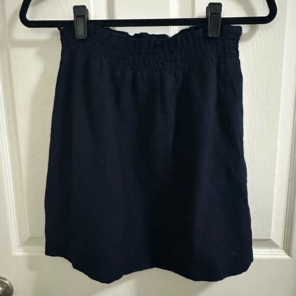 💥J. Crew Navy Blue Pull-on Mini Skirt Women’s  6 elastic waist preppy classic - Picture 1 of 7